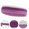 thumbnail image 3 of Unique Bargains 1 Set Breathable Headband with Wristband Sweat Headband for Sport White Purple, 3 of 6