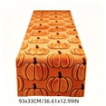 thumbnail image 4 of Halloween Table Runner,Pumpkin Printed Long Fabric Table Cover,Foldable Multi Use Cloth for Dining Sideboard Sofa Fall Holiday Styling(Orange), 4 of 8