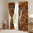 thumbnail image 3 of Feelyou Brown Deer Elk Curtains Pack of 2 (52x84 Each), Rustic Branches Window Curtains, 3 of 6