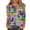 002_Light Gray, variant on Mardi Gras Outfits for Women 3/4 Sleeve Carnival Top, Cozy Round Neck Tee Shirt for Parade Party