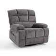 thumbnail image 5 of FLEXISPOT Swivel Rocker Recliner Chair with USB Port, Heat and Massage, 24.4" Wide Seat Chenille Oversized Recliner, Gray, 5 of 14