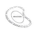 thumbnail image 3 of Silver Plating Necklace for Men Classic 12MM Cuban Chain 24 Inch Charm High Quality Fashion Jewelry Wedding Gift,60 CM, 3 of 7