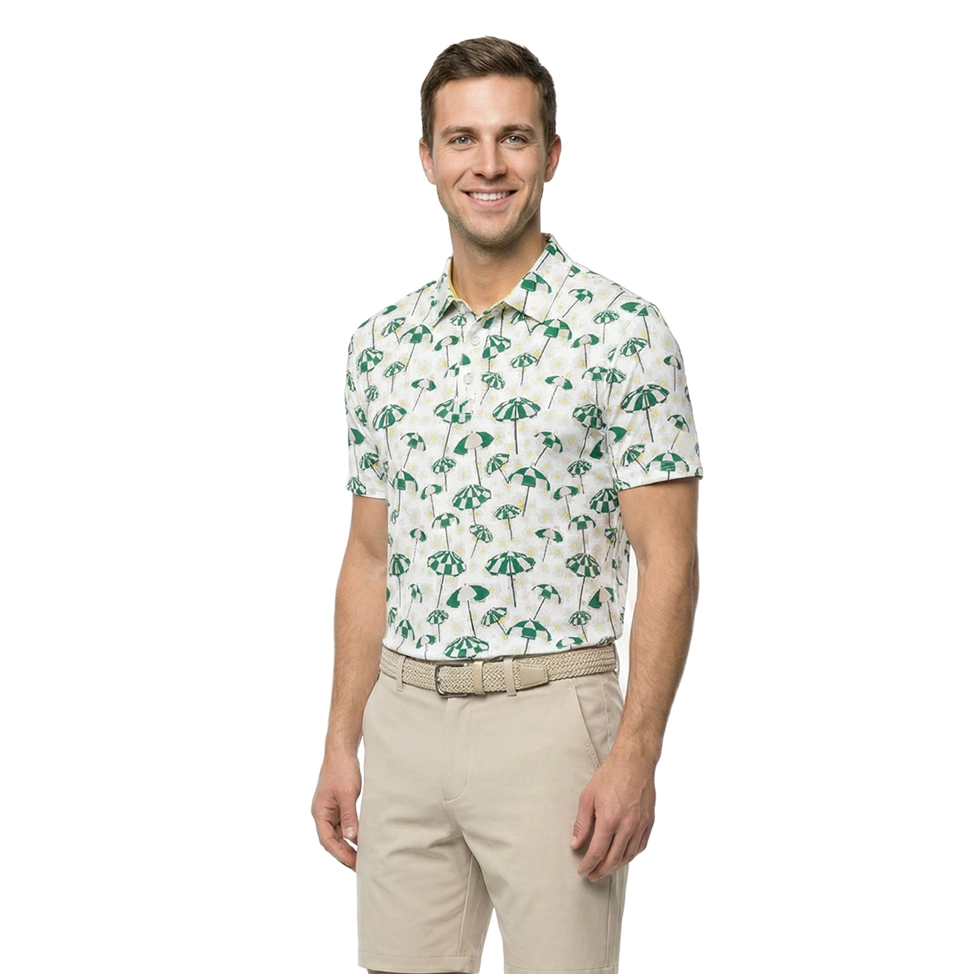 Birdie Bound Men's and Big and Tall Men's Novelty Print Polo Shirt, Sizes XS-4XLT