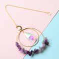 thumbnail image 4 of Colgante de metal con forma de círculo de luna de cristal para decoración del hogar (morado), 4 of 6
