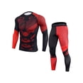 thumbnail image 2 of xiaxaixu 2Pcs Men Spring Sportswear, Multicolor Pullover Tops + Tight Pants, 2 of 9