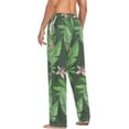 thumbnail image 6 of Men's Pajama Pants with Pockets Sleepwear Lounge Pants Stretch Casual Cute Meowing Cat Dog Tropical, 6 of 7