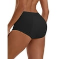 thumbnail image 3 of INSPIRE CHIC Leak Proof Briefs for Women's Cotton High Waist Elastic Waistband Full Coverage Tummy Control Underwear L Black, 3 of 4
