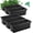 Black, variant on 3 Packs 17 Inches White Flower Window Box Plastic Vegetable Planters Long Pots with 15 Pcs Plant Labels for Outdoor Indoor Windowsill Patio Garden Home Decor Porch