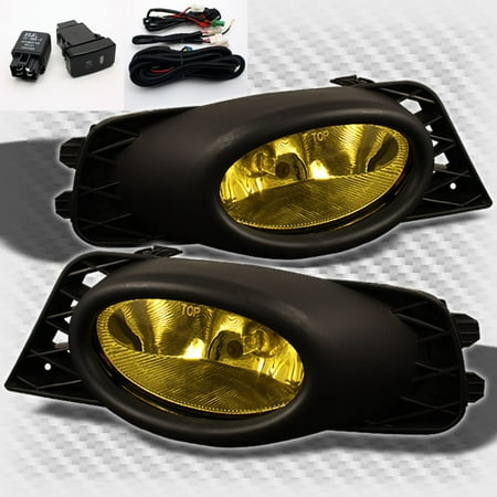 Honda Civic 4 Door Corner - 2009-2011 Honda Civic 4 Door Bumper JDM Yel Fog Lights Lamp+Switch+Bulbs Pair 2010 Pair Left+Right