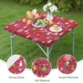 thumbnail image 4 of Red Christmas Snowflake Tree and Star Pattern Square Fitted Tablecloth with Elastic Edge,Square Table Cover,Washable Elastic Table Cover for Home Kitchen Party Decor 36"x36", 4 of 6