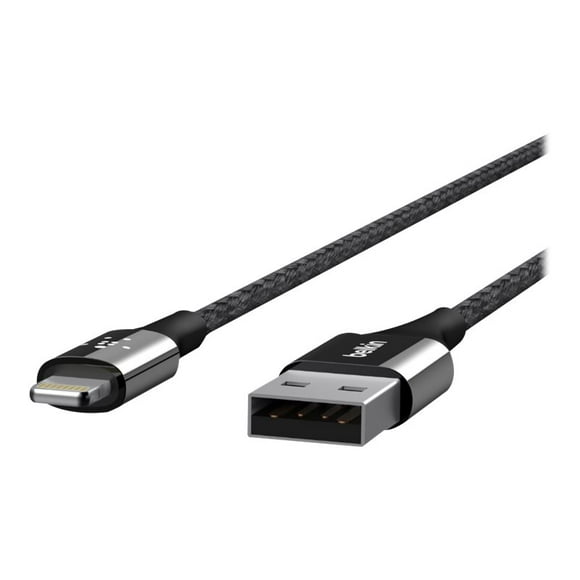 Belkin MIXIT DuraTek Lightning to USB Cable - Lightning cable - USB male to Lightning male - 4 ft - shielded - black