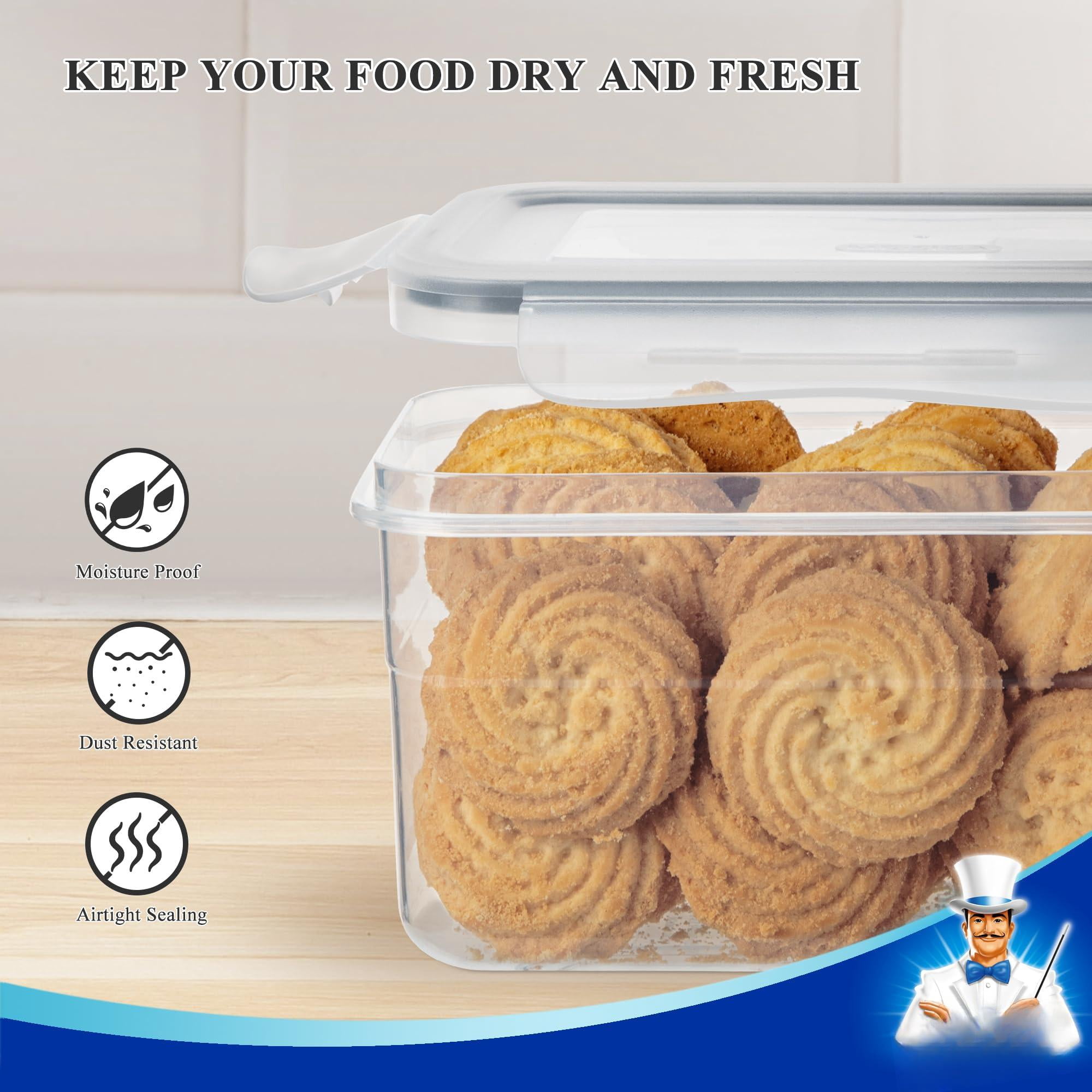 12 Pack Airtight Food Storage Container Set, BPA Free, For Kitchen Pantry Organization