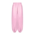 thumbnail image 3 of Aislor Girls Satin Bloomers Belly Dance Loose Solid Color Harem Pants Halloween Indian Arabic Trousers Pink 14, 3 of 7