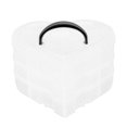 thumbnail image 1 of Organizador de joyas transparente con forma de corazón, caja de plástico para guardar joyas y objetos artísticos., 1 of 14