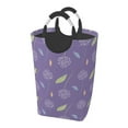 thumbnail image 1 of DouZhe 50L Rectangular Laundry Basket, Violet Floral Lavender Prints Waterproof Foldable Laundry Hamper with Aluminum Handles, 1 of 6