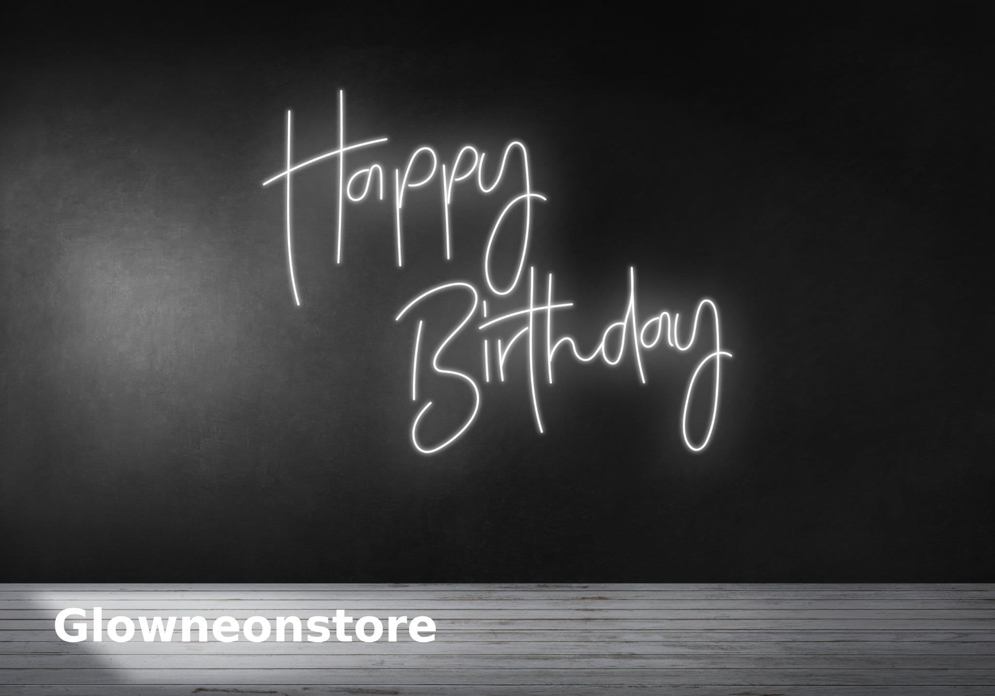 Glowneon Happy Birthday Neon Sign, Happy Birthday Led Light, Birthday Party Led Decor