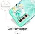 thumbnail image 5 of Casetego for Samsung Galaxy S21 5G Case,Floral Heavy Duty Sturdy Shockproof Soft TPU+Hard PC Protective Cover Case for Samsung Galaxy S21 5G 6.2 inch,Green/White, 5 of 6