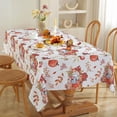 thumbnail image 5 of Fall Pumpkin Tablecloth Rectangle Table Cloth with Printed Watercolor Pumpkins & Fall Leaves, Spill Proof Table Cover for Harvest Thanksgiving Decor (Rectangle, 60" x 102"), 5 of 6
