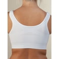 thumbnail image 4 of Adjustable Seamless Front Hook Comfort Bra, Front Hook Closure, Wide Comfort Straps - Large, White, 4 of 9