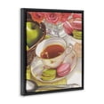 thumbnail image 4 of Stupell Industries Tea with Macarons Food & Beverage Painting Black Floater Framed Art Print Wall Art, 17 x 21, 4 of 10