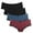 Black/Black/Blue/Wine Red, variant on BeautyIn Women's Underwear Cotton Panties with Bow Lace Trim Briefs Pack of 4