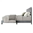 thumbnail image 5 of Home Design Vallejo Twin Velvet Upholstered Panel Bed FrameFor Adult, Box Spring Required, Silver Gray, 5 of 11