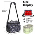 thumbnail image 6 of Daisy Pioneer Flower Blue Pattern Insulated Lunch Box for Women Men, Medium Leakproof Cooler Bag with Adjustable Strap, 10"x6.7"x8", 6 of 6
