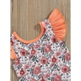 thumbnail image 5 of Arvbitana Toddler Baby Girls One Pieces Swimsuit Floral Print Fly Sleeve Ruffle Romper Swimwear Summer Casual Beach Bathing Suit for Child 12M-6T, 5 of 8