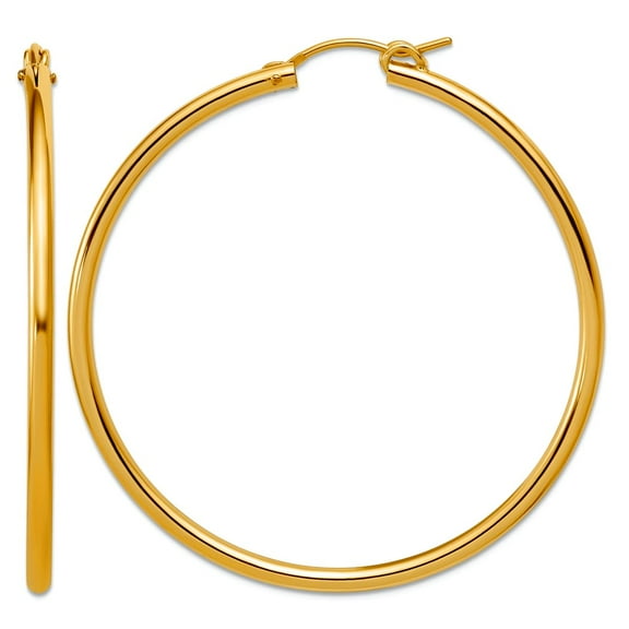 1/20 14k Gold Filled 2.30 X 50mm Eurowire Hoop Earrings 50x50mm Wide 2.3mm Thick Hoop Earring for Women