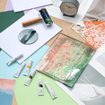 thumbnail image 2 of Gel Printing Plate Kit Complete Printmaking Set with 8 X 10 Inch, 5 X 7 Inch Gelatin Printmaking Paper-Acrylic Paint,1 set gelli plate, 2 of 6