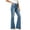 Light Blue 08, variant on Karymi Shorts for Women High Waist Multi Button Flare Jeans, Button Fly Belt Loops Full Length Bootcut Denim Trousers, Square Patch Front Pockets Pants for Women