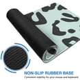 thumbnail image 6 of Long Mouse Pads for Desk,Light Blue and Black Of Leopard Print Desk Mats on Top Of Desks, Desk Mouse Pad Extra Large with 3mm Non-Slip Base and Stitched Edge for Gaming,Office,Work,Home 31.5"x11.8", 6 of 6