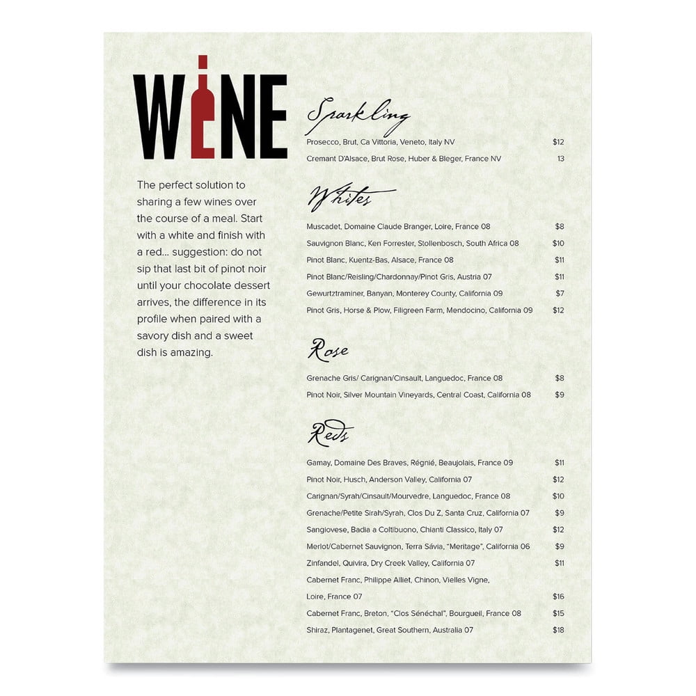 Southworth Inkjet, Laser Parchment Paper Letter - 8 1/2" x 11" - 24 lb Basis Weight - Parchment - 500 / Box - Ivory