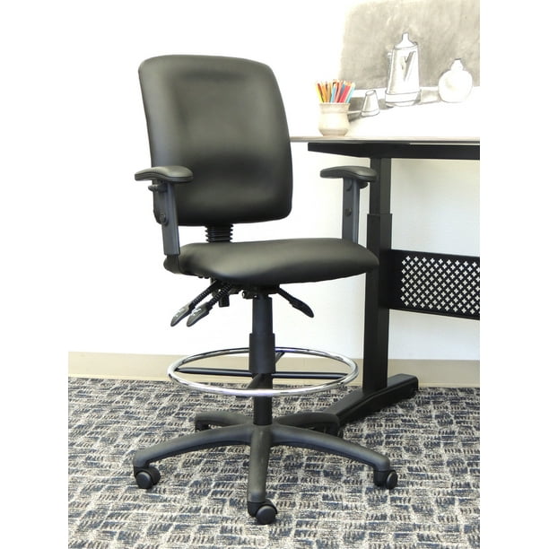 Boss Office Products Black Multifunction Drafting Stool