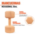 thumbnail image 2 of Mancuernas Pesas Hexagonales 12.5kg Altera Entrenamiento 2pz, 2 of 6
