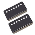 thumbnail image 1 of Juego de 2 cubiertas de pastilla Humbucker de 7 cuerdas de latón para piezas musicales de guitarra Negro Yuyangstore Cubierta para pastilla LP Guitar, 1 of 6