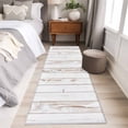 thumbnail image 4 of 2'x6' Rug Runners for Hallways Kitchen, White Wood Grain Non Slip Entryway Beside Floor Carpet Runner, Country Farmhouse Wooden Plank Washable Laundry Room Bedroom Throw Rugs Mat for Family Pet, 4 of 8