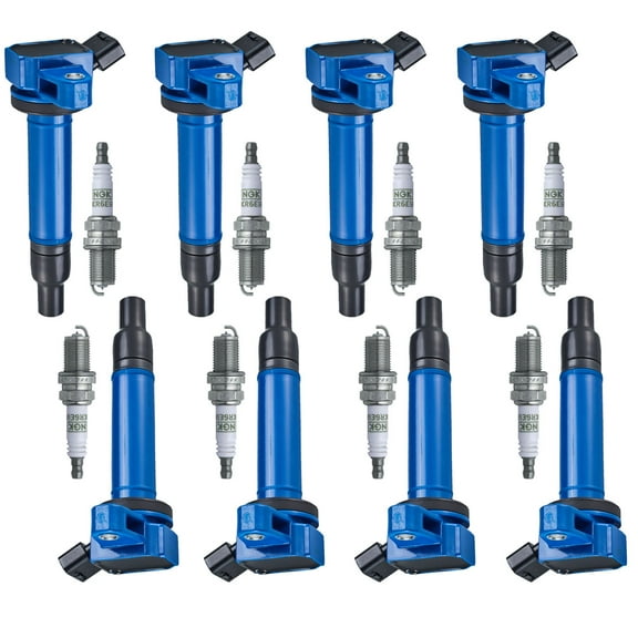 Set of 8 ISA Ignition Coils and 8 NGK Platinum Spark Plug Compatible with Toyota Tundra UF230 Fits select: 2006 TOYOTA TUNDRA DOUBLE CAB SR5, 2001-2005 TOYOTA TUNDRA ACCESS CAB SR5