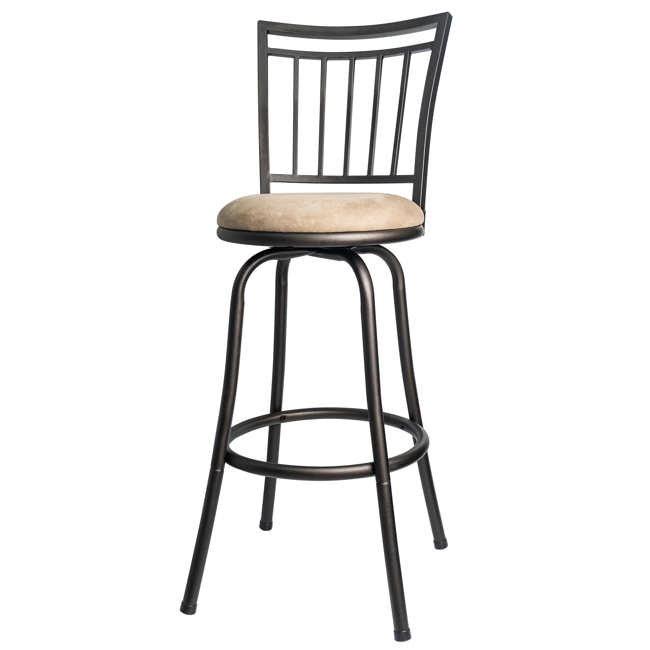 Azalea Park Metal Swivel and Adjustable Height Bar Stools, Tan