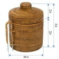 thumbnail image 3 of Kouboo La Jolla Rattan Ice Bucket With Ice Tongs,  Perfect For Cocktails And Chilled Beverages For Indoor And Outdoor Entertaining, Handwoven Design Ice Bucket, Honey Brown, 3 of 3