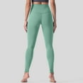 thumbnail image 5 of Fulijie Solid Color Activewear Stretch Sport Yoga Yoga Pants for Women, Size S-3XL, Big&Tall, Green, Women's Solid Color Fashionable Casual Sports Hip Lifting High Elastic Tight Yoga Pants, 5 of 6