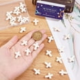 thumbnail image 4 of 1 Box About 40Pcs Cross Beads White Synthetic Turquoise Beads Bulk Small Pocket Crosses in Bulk Mini Cross Charm Beads Crucifix Beads for Jewelry Making Beading Kit DIY Bracelet Supplies, 4 of 9