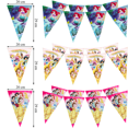 thumbnail image 2 of Decoración de fiesta de cumpleaños de princesa de Disney, pancarta, guirnalda, banderines, sirena, Fondo de fiesta, decoración de habitación, 2 of 4