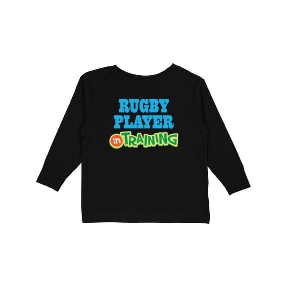 Inktastic Rugby Player in training Boys or Girls Long Sleeve Toddler T-Shirt