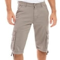 thumbnail image 3 of Notus Men's 100% Cotton Twill Cargo Shorts - Six Pockets, Comfortable & Durable Summer Wear Gray 38, 3 of 7