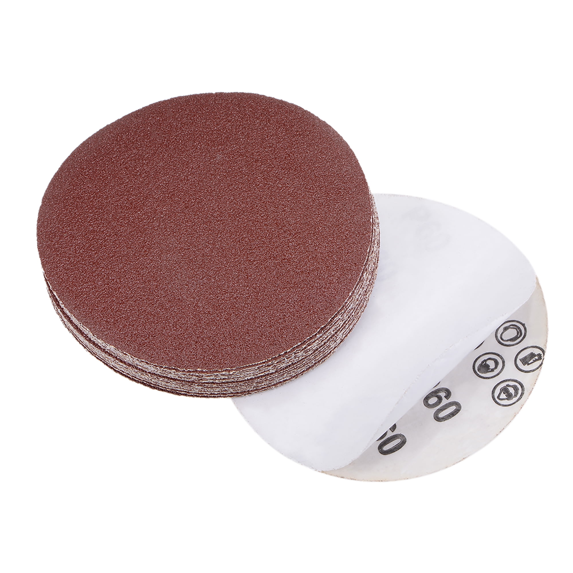 uxcell 5-Inch PSA Sanding Disc Aluminum Oxide Adhesive Back Sandpaper 40 Grit 20 Pcs