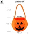thumbnail image 2 of PULLIMORE Halloween Pumpkin Candy Bags Prop Basket Non-Woven Trick or Treat Kids Handbag, 2 of 7
