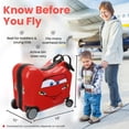 thumbnail image 2 of Disney's Cars Lightning McQueen Ride-On 18" Suitcase For Kids & Toddlers, 2 of 6