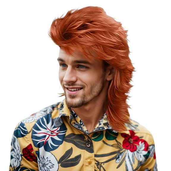 Retro 80s Men Wig Classic Hairpiece For Parties Easy To Wear Stylish Accessory Fashionable