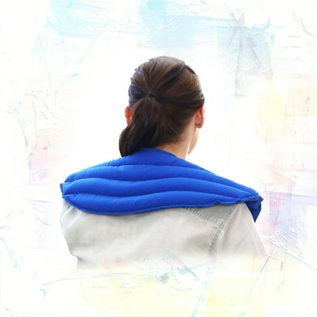 My Heating Pad Neck and Shoulder Wrap to maintain a gentle pressure on Sore Muscles, Achy Joints, Injuries, Arthritis, Tendonitis, Stress, Tension, the list goes on (Blue)
